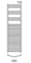 Radeco Adamo fürdőszobai csőradiátor 650x1440 mm, íves AD6-600/L