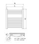 Radeco Adamo fürdőszobai csőradiátor 450x1630 mm, íves AD7-400/L