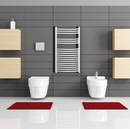 Radeco Adamo fürdőszobai csőradiátor 650x1820 mm, íves AD8-600/L