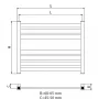 Radeco Pino fürdőszobai radiátor 630x1450 mm AK6-600/EP