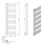 Radeco Bruno 4 fürdőszobai radiátor 1590X500 cm, 715W MERKURY8 BRK159050ME8XL0000001