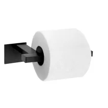   Tutumi falra szerelhető WC papír tartó, matt fekete HOM-02001