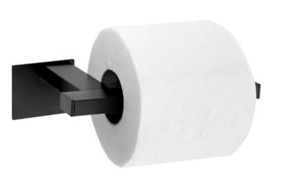 Tutumi falra szerelhető WC papír tartó, matt fekete HOM-02001