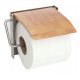 Tutumi falra szerelhető bambusz WC papír tartó, barna/króm HOM-07501