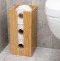 Tutumi álló bambusz WC papír tartó, barna HOM-07502