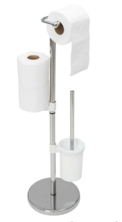Tutumi WC-papír és kefe tartó, króm HOM-07589