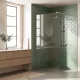 Rea Flexi Walkin zuhanyfal 110x195 cm átlátszó üveggel, króm profilszín 