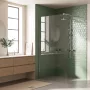 Rea Flexi Walkin zuhanyfal 110x195 cm átlátszó üveggel, króm profilszín 