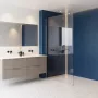 Rea Flexi Walkin zuhanyfal 130x195 cm átlátszó üveggel, króm profilszín 