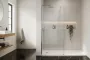 Rea Flexi Walkin zuhanyfal 130x195 cm átlátszó üveggel, króm profilszín 