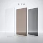 Rea Flexi Walkin zuhanyfal 110x195 cm átlátszó üveggel, szálcsiszolt arany profilszín