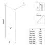 Rea Flexi Walkin zuhanyfal 110x195 cm füstös barna árnyalatú üveggel, fényes arany profilszín