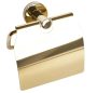 Tutumi falra szerelhető WC papír tartó fedéllel, fényes arany REA-77003