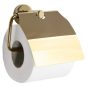 Tutumi falra szerelhető WC papír tartó fedéllel, fényes arany REA-77003