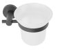 Tutumi falra szerelhető fém WC kefe tartó, grafit szürke REA-77099