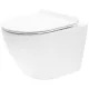 Rea Carter Rimless fali WC csésze 37x49 cm mélyöblítéssel, Duroplast ülőkével, fényes fehér REA-C1400