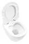 Rea Carter Rimless fali WC csésze 37x49 cm mélyöblítéssel, Duroplast ülőkével, fényes fehér REA-C1400