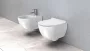 Rea Carter Rimless fali WC csésze 37x49 cm mélyöblítéssel, Duroplast ülőkével, fényes fehér REA-C1400