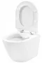 Rea Carter Rimless fali WC csésze 37x49 cm mélyöblítéssel, Duroplast ülőkével, fényes fehér REA-C1400
