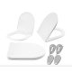 Rea Flat Soft Close Duroplast WC ülőke 36x42,5 cm, fehér REA-C6001