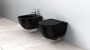 Rea Carlo perem nélküli fali WC csésze 37x49,5 cm mélyöblítéses, fényes fekete REA-C8936
