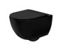 Rea Carlo perem nélküli fali WC csésze 37x49,5 cm mélyöblítéses, fényes fekete REA-C8936