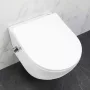 Rea Carlo Lux bidéfunkciós fali kerámia WC csésze ülőkével, fehér kivitelben