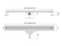 Rea Neox Slim Pro acél zuhanylefolyó 70 cm, arany REA-G2718
