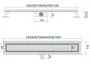 Rea Neox rozsdamentes acél zuhanylefolyó 50 cm szálcsiszolt matt arany REA-G4891