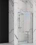 Rea Alex Univerzális tolózuhanyajtó 80x190 cm átlátszó üveggel, króm profilszín REA-K0287