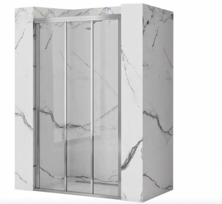 Rea Alex Univerzális tolózuhanyajtó 90x190 cm átlátszó üveggel, króm profilszín REA-K0549