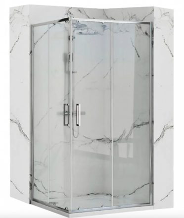 Rea Punto tolóajtós zuhanykabin 80x100x190 cm átlátszó üveggel, króm profil REA-K1889