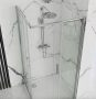 Rea Punto tolóajtós zuhanykabin 80x100x190 cm átlátszó üveggel, króm profil REA-K1889