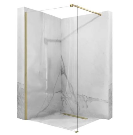 Rea Aero Walk-in zuhanyfal 90x195 cm átlátszó üveg, csiszolt arany REA-K4700