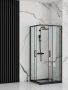 Rea Punto tolóajtós zuhanykabin 80x190 cm átlátszó üveggel, fekete profil REA-K4800