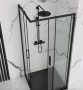 Rea Punto tolóajtós zuhanykabin 80x190 cm átlátszó üveggel, fekete profil REA-K4800