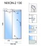 Rea Nixon balos tolózuhanyajtó 130x190 cm átlátszó üveggel, króm profilszín REA-K5004