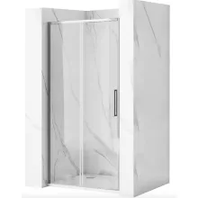   Rea Rapis Slide Univerzális tolózuhanyajtó 130x195 cm átlátszó üveggel, króm profilszín REA-K5603