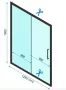 Rea Rapis Slide Univerzális tolózuhanyajtó 130x195 cm átlátszó üveggel, króm profilszín REA-K5603