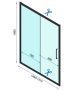 Rea Rapid Slide Univerzális tolózuhanyajtó 150x195 cm átlátszó üveggel, króm profilszín REA-K5605