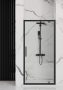 Rea Rapid Swing kifelé nyitható zuhanyajtó 70x195 cm, átlátszó üveggel. fekete profil REA-K6407