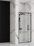 Rea Rapid Swing kifelé nyitható zuhanyajtó 70x195 cm, átlátszó üveggel. fekete profil REA-K6407