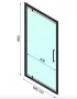Rea Rapid Swing kifelé nyitható zuhanyajtó 70x195 cm, átlátszó üveggel. fekete profil REA-K6407
