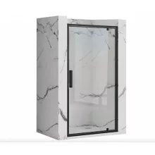   Rea Rapid Swing kifelé nyíló zuhanyajtó 80x195 cm, átlátszó üveggel, fekete profil REA-K6408