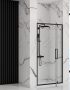 Rea Rapid Swing kifelé nyíló zuhanyajtó 90x195 cm, átlátszó üveggel, fekete profil REA-K6409