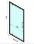 Rea Rapid Swing kifelé nyíló zuhanyajtó 90x195 cm, átlátszó üveggel, fekete profil REA-K6409