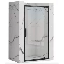   Rea Rapid Swing nyitható zuhanyajtó 100x195 cm, átlátszó üveggel, fekete profil REA-K6410