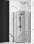 Rea Axin kifelé nyíló zuhanykabin 80x195 cm átlátszó üveggel, króm profil REA-K8778