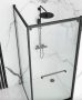 Rea Space In sarok zuhanykabin 80x100x195 cm átlátszó üveggel, fekete profil REA-K8882