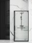 Rea Space In sarok zuhanykabin 80x100x195 cm átlátszó üveggel, fekete profil REA-K8882
